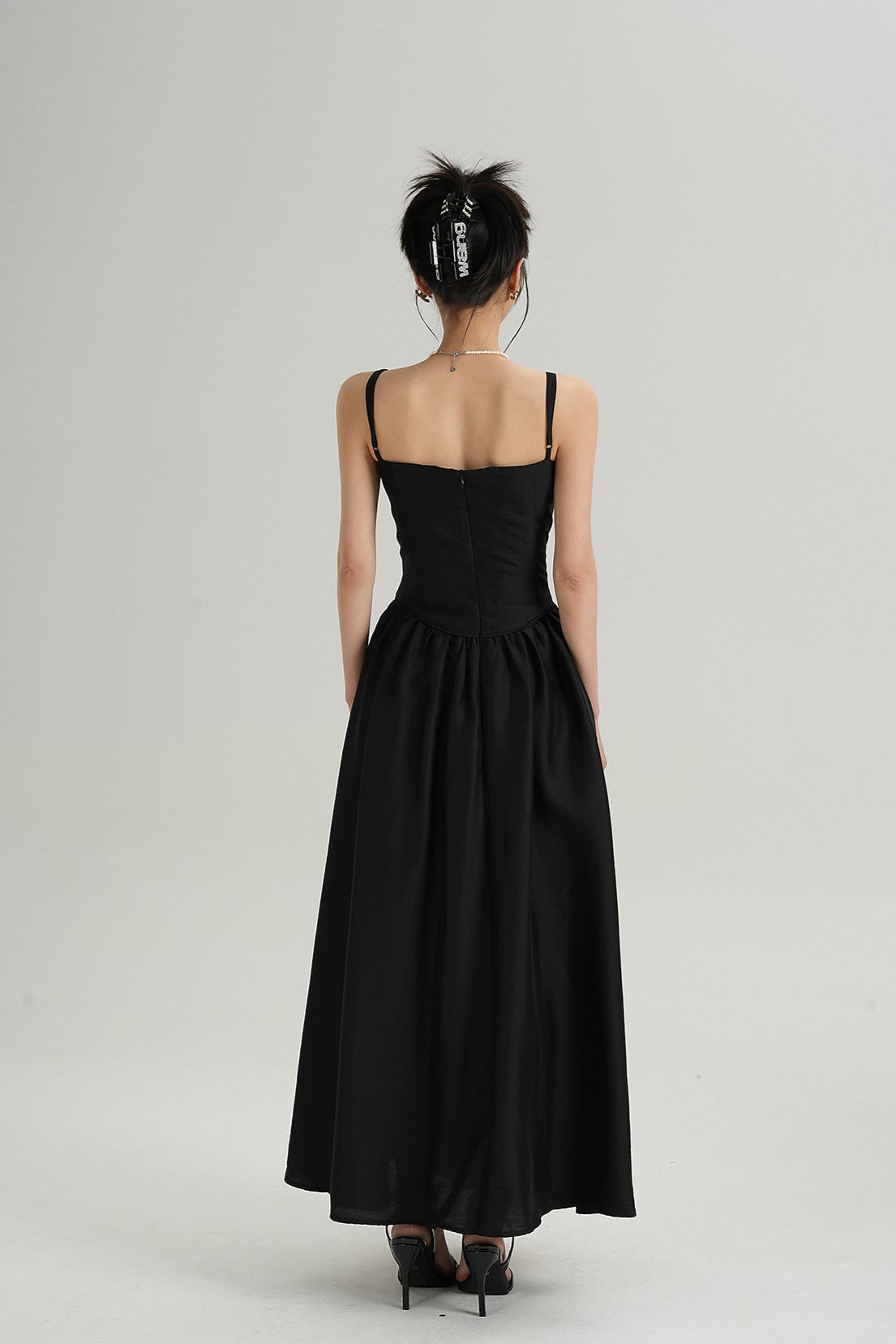 Adjustable Spaghetti Strap Corset Bodice Maxi Dress